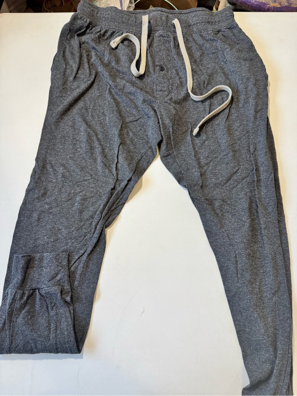 Hanes Men's Charcoal Gray Drawstring Joggers